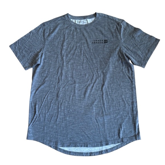 Under Armour Men's Loose Heatgear Heather Grey Performance T Shirt Size Large - Picture 1 of 4